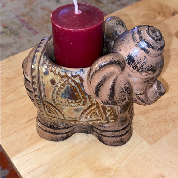 Accents Wooden Elephant Candle Holder Poshmark